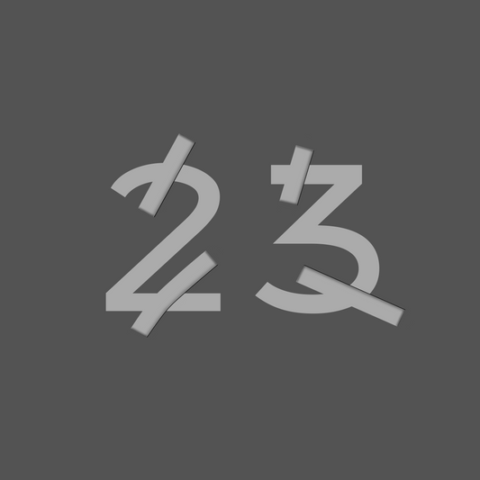 Minimalist Number 23 Design – Modern Digital Download