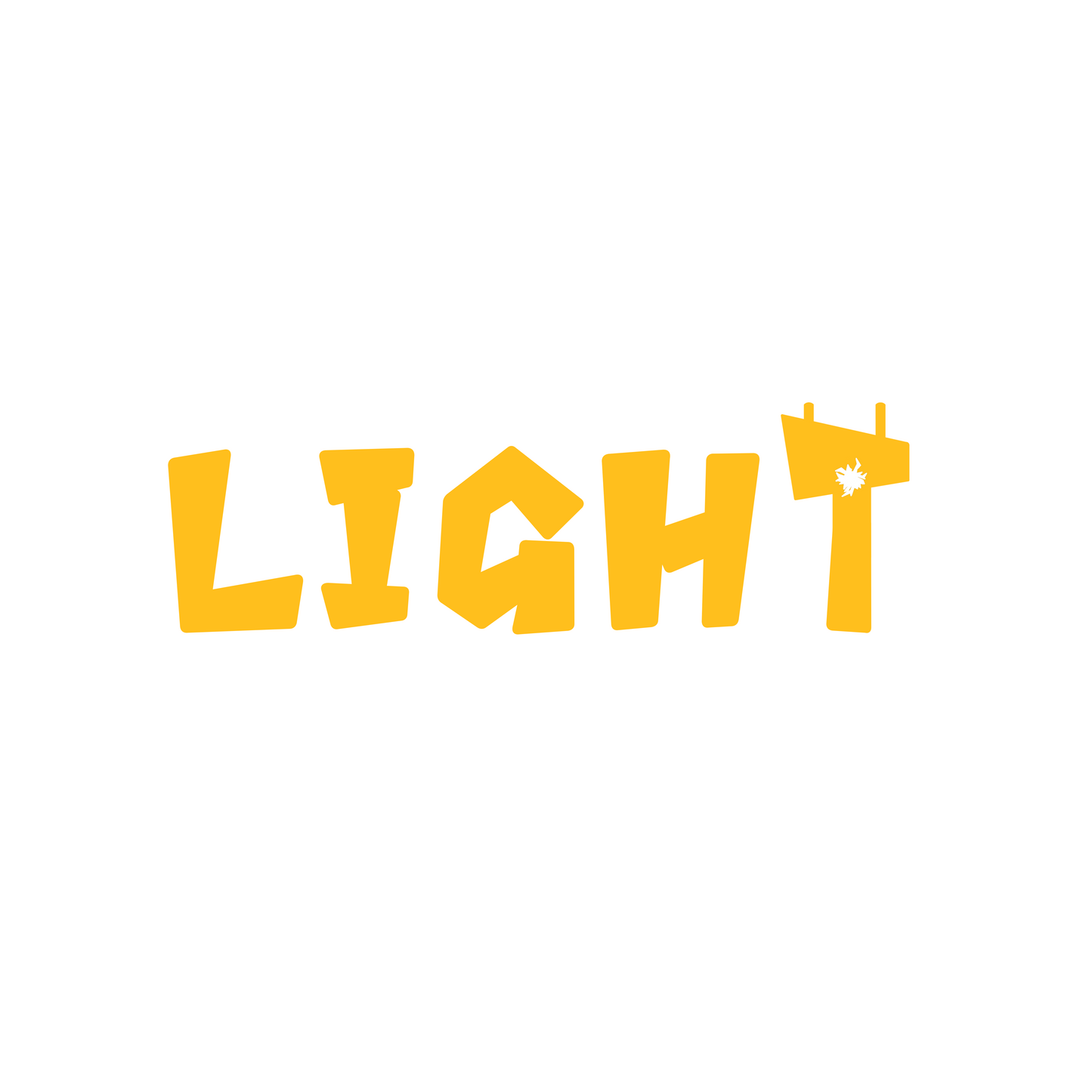 Light — Gold Typography Design with Electric Plug Detail